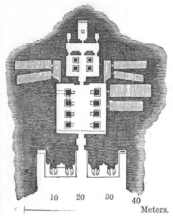 Plan des großen Tempels