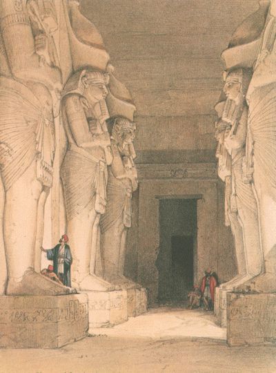 Statuengruppe aus dem ersten Raum des großen Tempels
