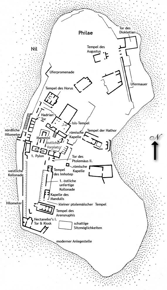 Plan von Philae